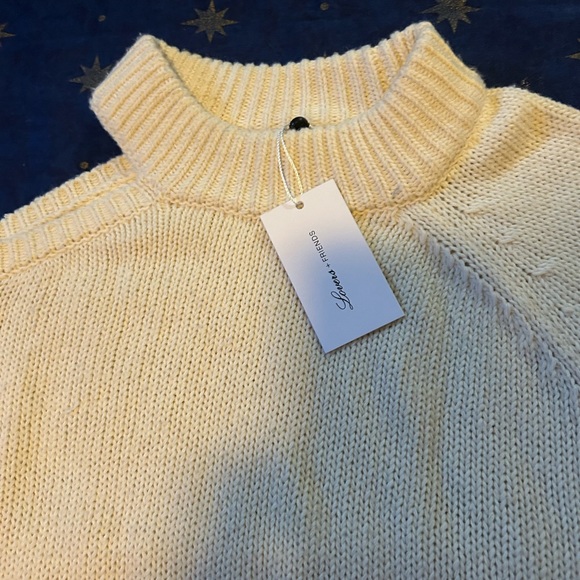 Open Shoulder Crewneck Sweater, Medium - Picture 2 of 3